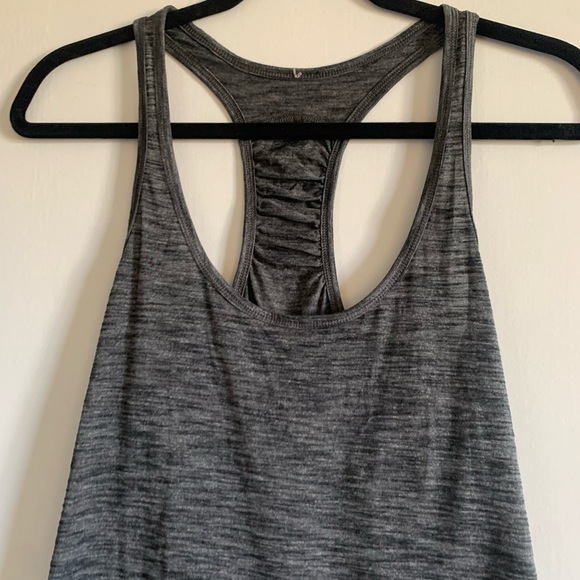 Lululemon Athletica Heathered Black Gray Our Sport Athletic Lightweight Tank EUC - Picture 8 of 15